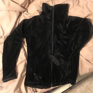 Black velvet northface jacket
